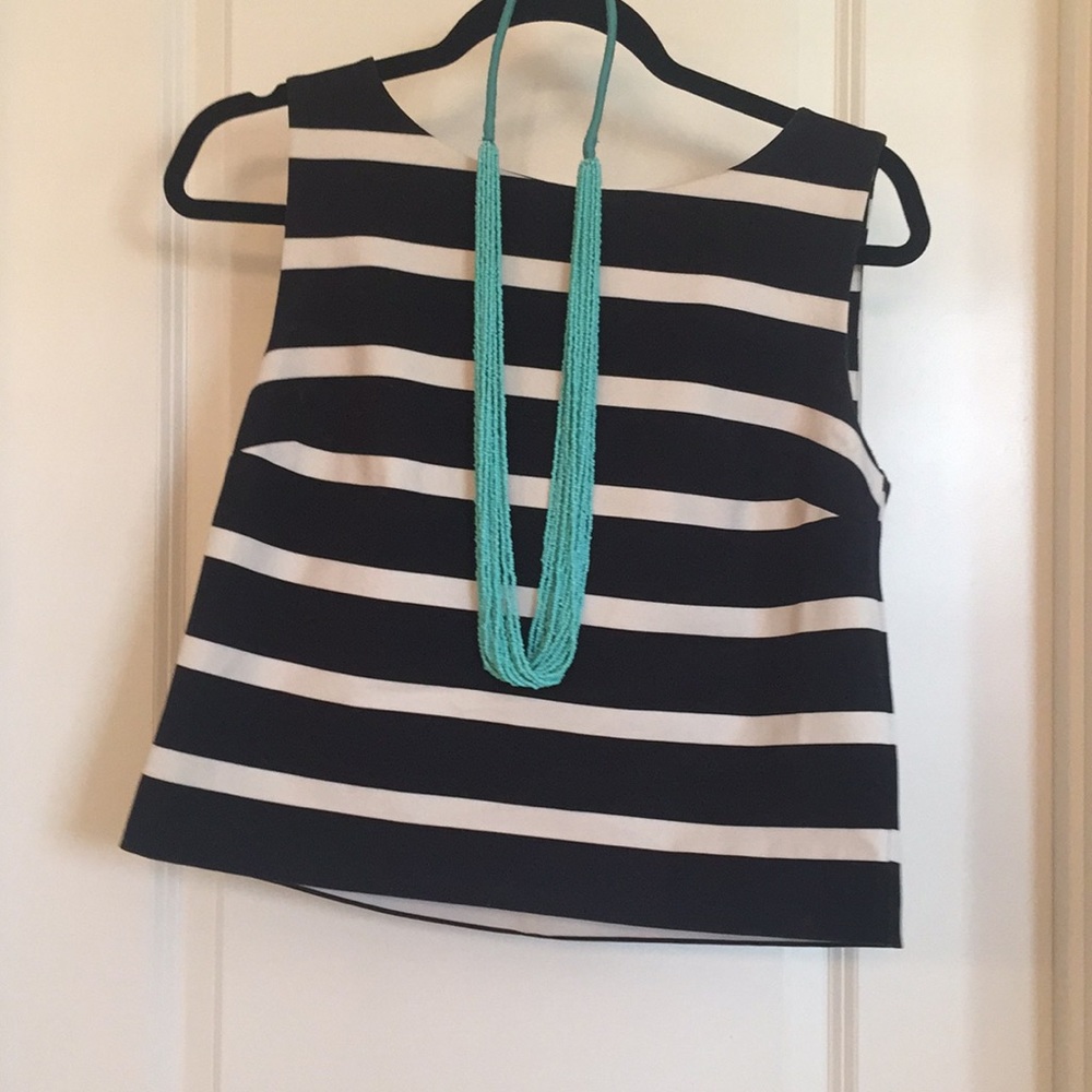 Banana republic striped denim tank